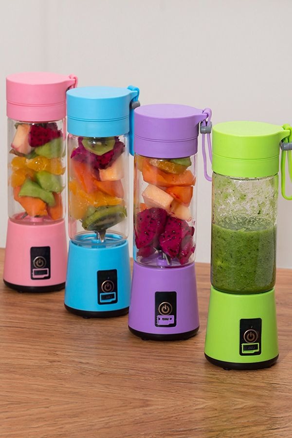 Rechargeable Portable Mini Juicer Blender – 6-Blade USB Smoothie Maker, 380ml