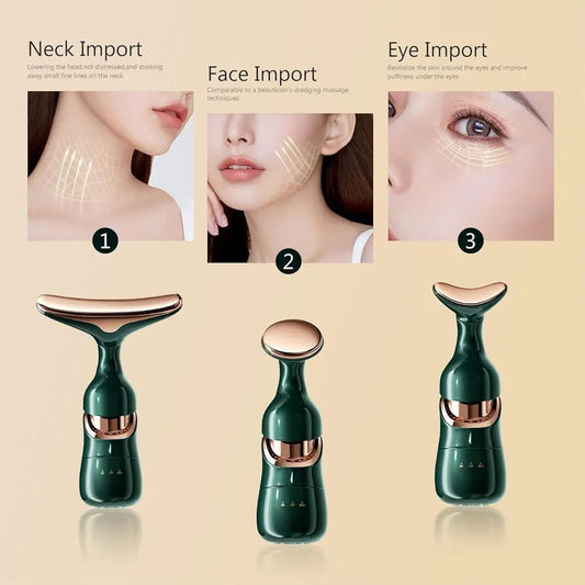 3-in-1 Face Slimming & Uplift Wand – Thermal & Vibration Facial Massager