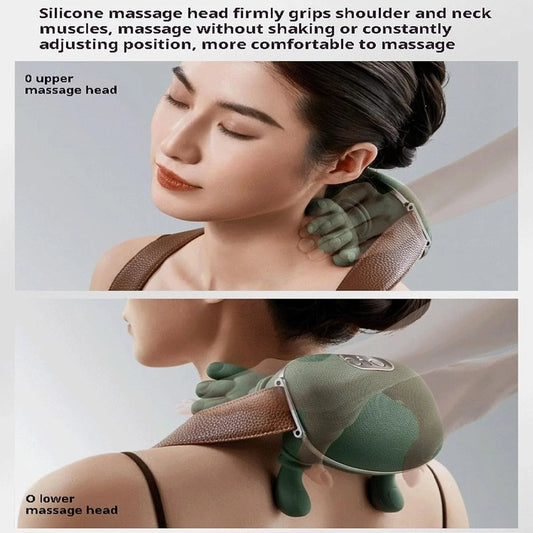 4D Shiatsu Neck & Shoulder Massager with Heat – Electric Deep Kneading Massager
