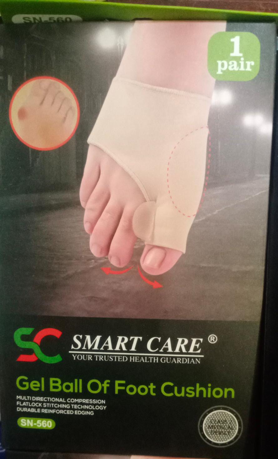 Smart Care Bunion Support Foot Correction Socks – Toe Separator & Bunion Relief