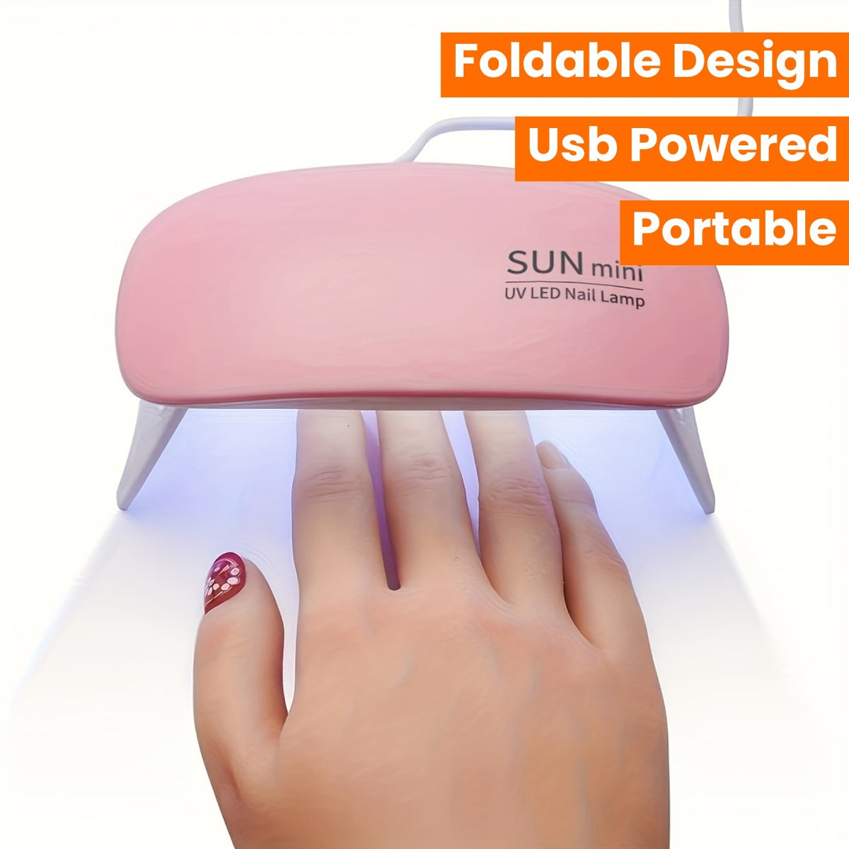 UV LED Nail Lamp 6W with Timer – Mini Portable Nail Dryer