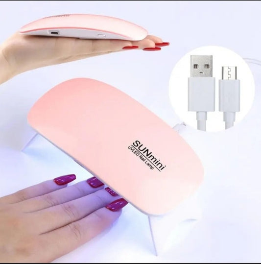 UV LED Nail Lamp 6W with Timer – Mini Portable Nail Dryer