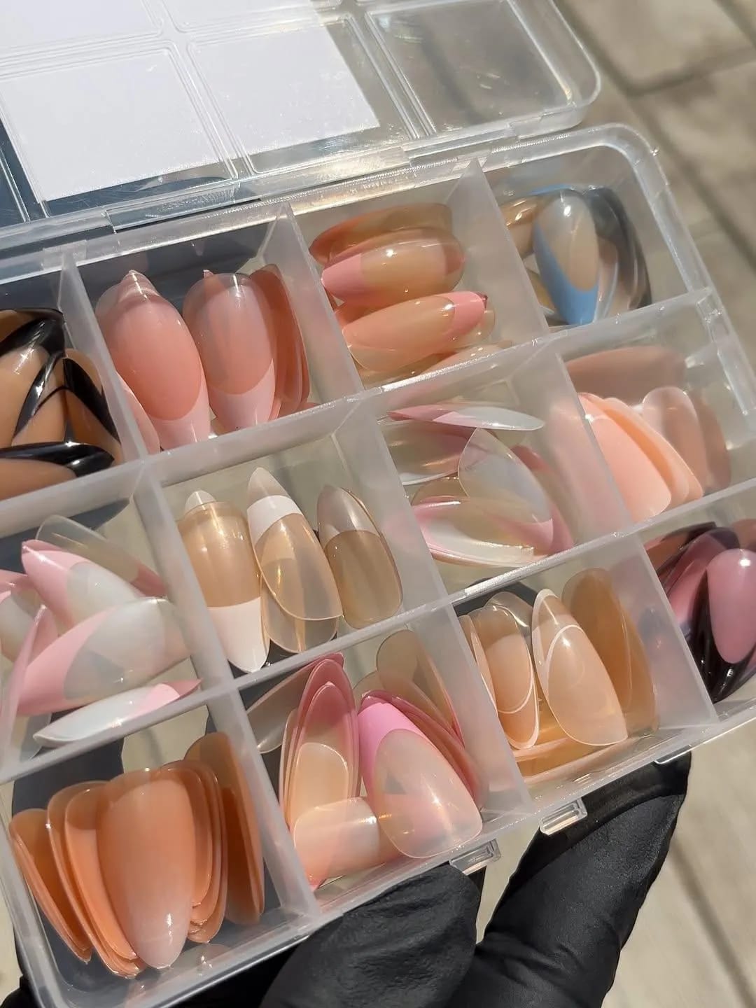 144 Pcs Multicolor False Nails With Nail Glue