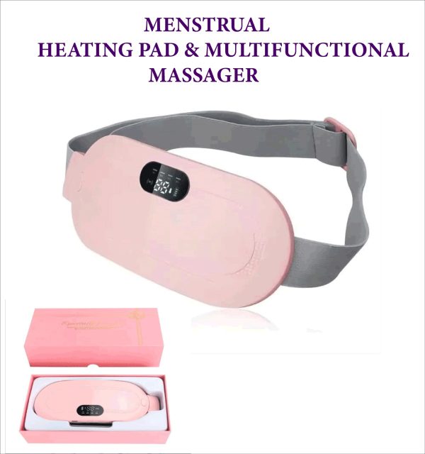 Portable Menstrual Cramp Relief Belt – Rechargeable Heating Pad with 3 Heat Levels & 4 Massage Modes