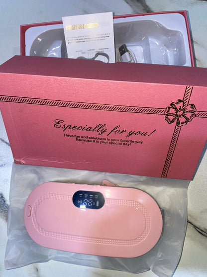 Portable Menstrual Cramp Relief Belt – Rechargeable Heating Pad with 3 Heat Levels & 4 Massage Modes