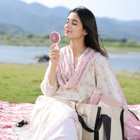 ortable USB Rechargeable Mini Handheld Fan – Strong Airflow Personal Cooling Fan