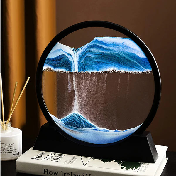 3D Moving Sand Art Lamp with Stand | Decorative Sandscape Frame