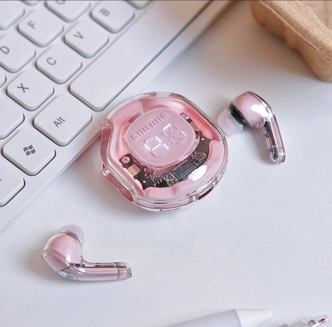 Air39 Transparent Wireless Earbuds | Bluetooth 5.3 TWS Earbuds with LED Display