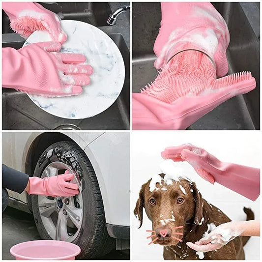 Silicone Washing Gloves – High Quality Big Size Cleaning Gloves