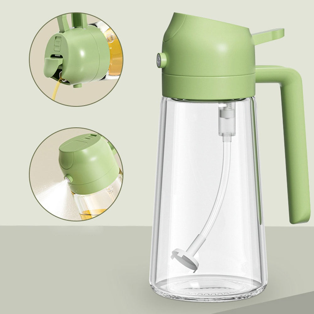 2-in-1 Oil Sprayer Bottle for Kitchen – 400ml Cooking Oil Dispenser & Sprayer