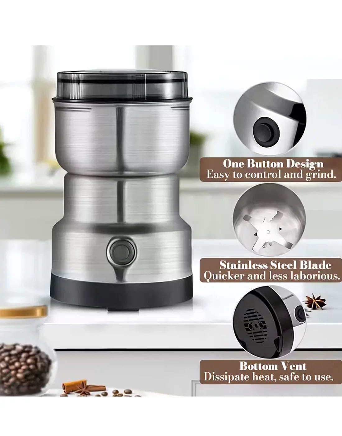 Electric Coffee & Masala Grinder Machine