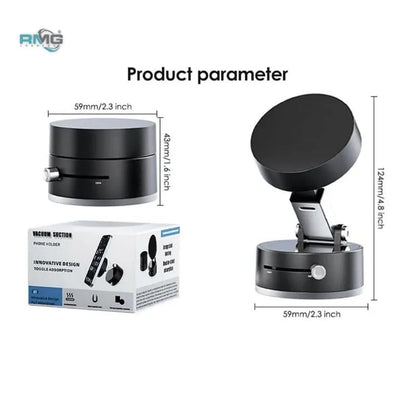 Magnetic Suction Phone Holder – Foldable 360° Adjustable Phone Mount for Car, Kitchen, Bathroom & Office
