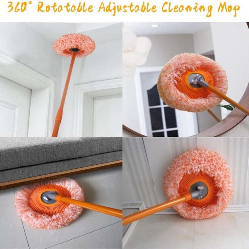 360° Rotatable Adjustable Cleaning Mop – Lightweight Microfiber Floor Mop