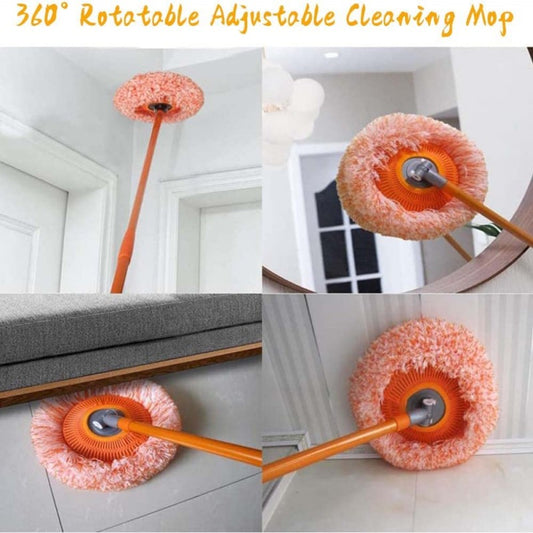 360° Rotatable Adjustable Cleaning Mop – Lightweight Microfiber Floor Mop