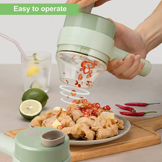 Electric Handheld Vegetable Cutter & Slicer – Multifunctional Food Chopper