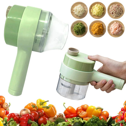 Electric Handheld Vegetable Cutter & Slicer – Multifunctional Food Chopper