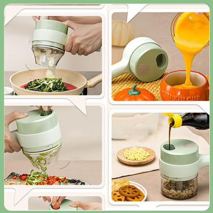 Electric Handheld Vegetable Cutter & Slicer – Multifunctional Food Chopper