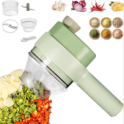 Electric Handheld Vegetable Cutter & Slicer – Multifunctional Food Chopper