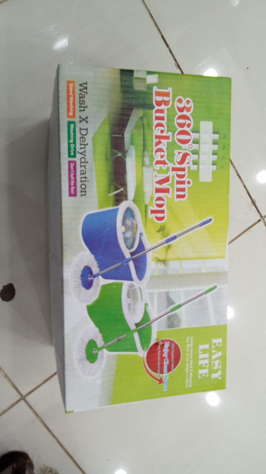 360° Spin Mop with Stainless Steel Bucket