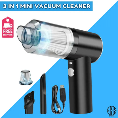 3-in-1 Portable Cordless Vacuum Cleaner – Compact Handheld Dust Cleaner