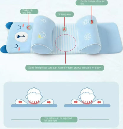 Adjustable Baby Sleeping Support Pillow Anti-Roll Cushion & Neck Protection | Random Colour