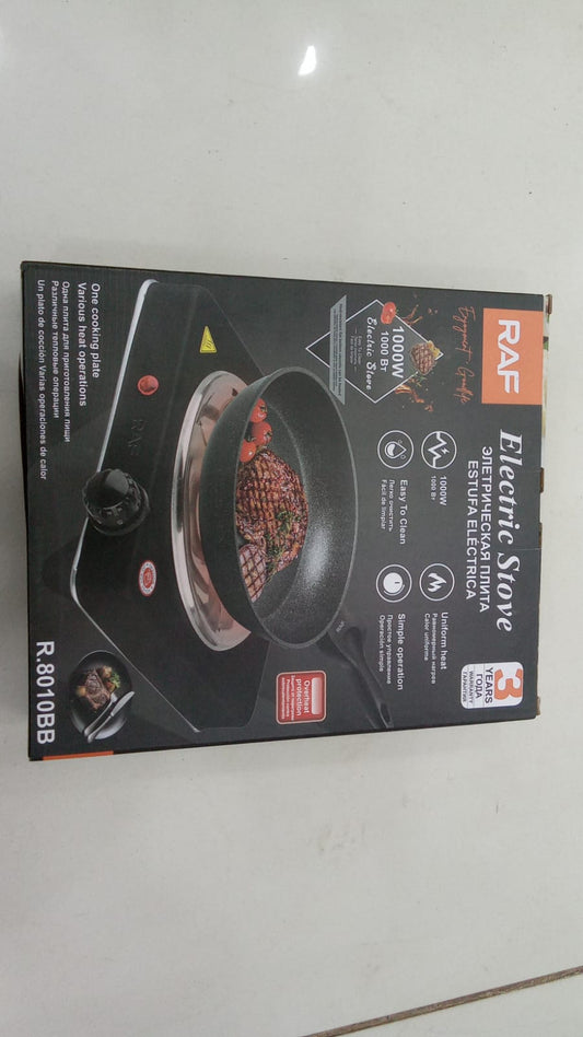 Raf Electric Hot Plate Stove – 1000W Adjustable Temperature Electric Cooker