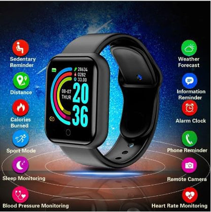 D20 Ultra Smart Watch – Heart Rate & Blood Pressure Monitor, Fitness Tracker