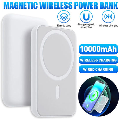 10000mAh Magnetic Wireless Power Bank – Fast Charging Portable Power Bank for iPhone & Android