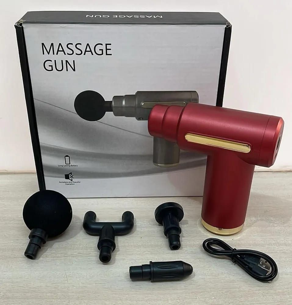 Professional Massage Gun with 4 Massage Heads – Deep Tissue Muscle Massager
