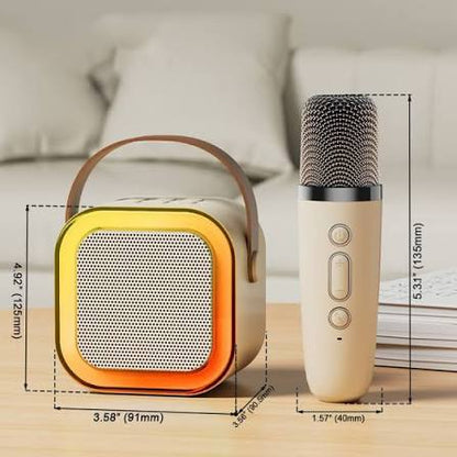 K12 Portable Bluetooth Karaoke Speaker with Wireless Microphone