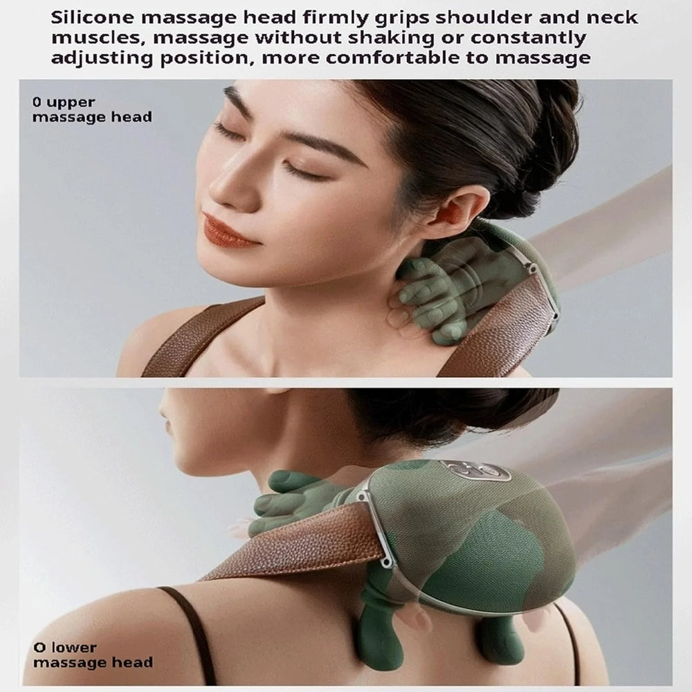 4D Shiatsu Neck & Shoulder Massager with Heat – Electric Deep Kneading Massager