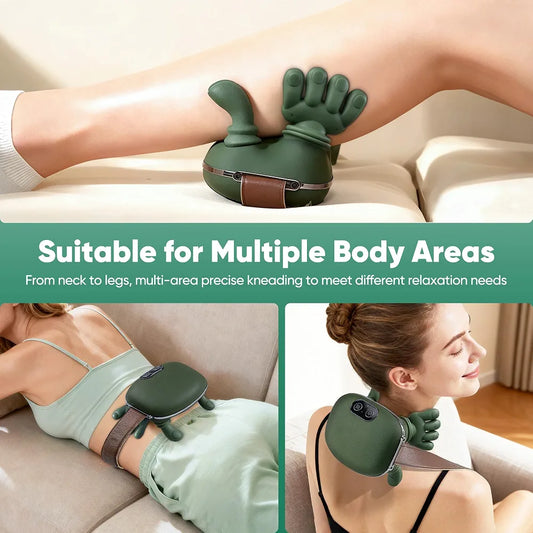 4D Shiatsu Neck & Shoulder Massager with Heat – Electric Deep Kneading Massager